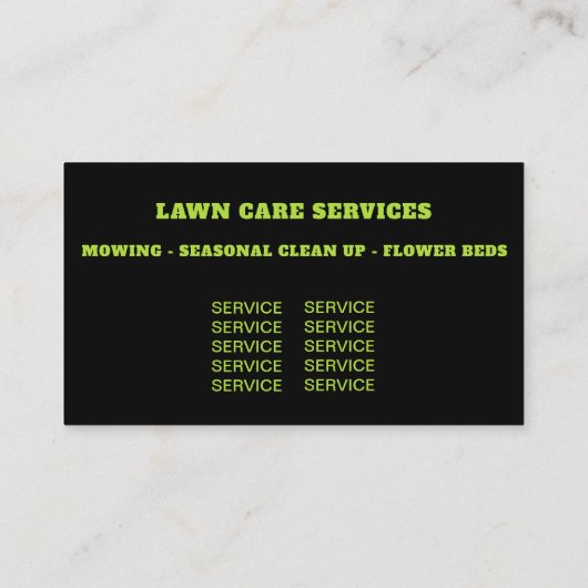 *~*芝生気にの緑モダンの草 名刺 (裏面)