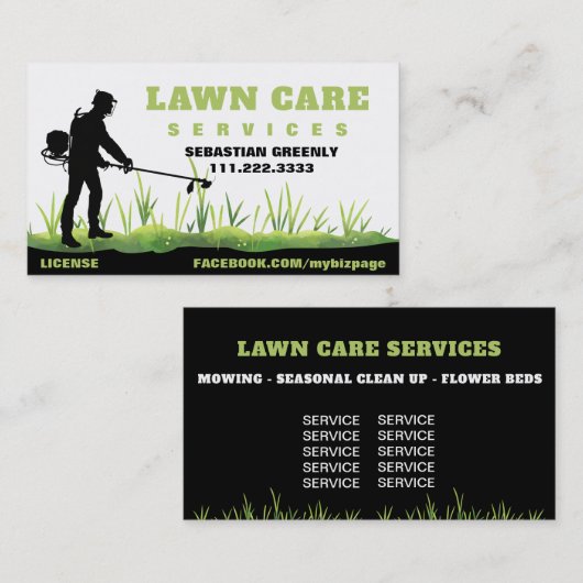 *~*芝生気にの間引き 名刺 (正面/裏面)