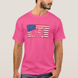 芝生気にアメリカ国旗7月4日アメリカ愛国的なモー Tシャツ