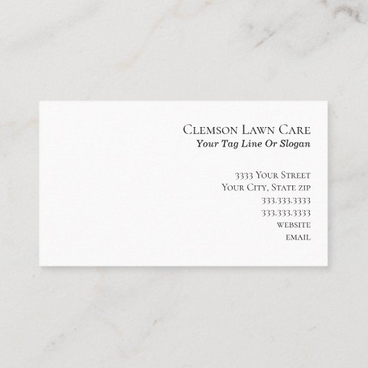 芝生気にエレガントプロフェッショナル 名刺 (裏面)