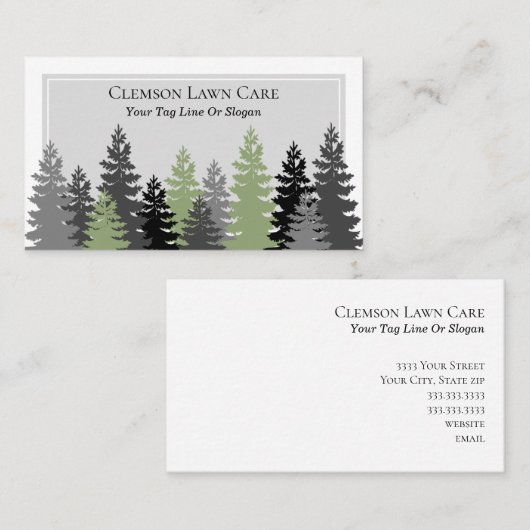 芝生気にエレガントプロフェッショナル 名刺 (正面/裏面)