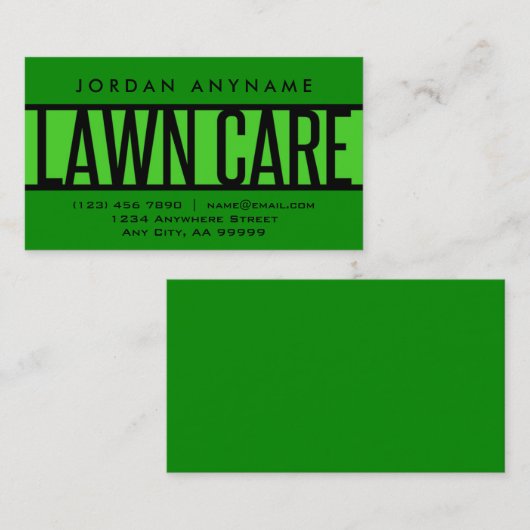芝生気にグリーン名刺 名刺 (正面/裏面)