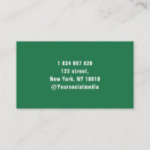 芝生気にサービスのロゴ緑 名刺 (裏面)