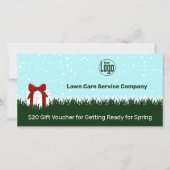 芝生気にサービスクリスマスギフト券カード (正面)