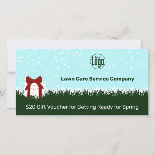 芝生気にサービスクリスマスギフト券カード (正面)