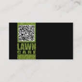 芝生気にサービスグラスレタリングシンプルブラック 名刺 (正面)