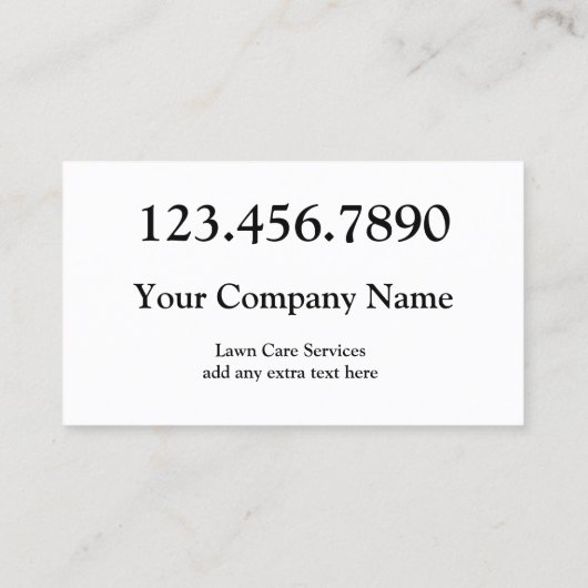 芝生気にサービスシンプルグリーングラス保守 名刺 (裏面)