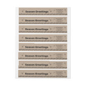 芝生気にサービスシーズングリーティング差出人住所 ラップアラウンドラベル (シート)