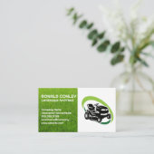 芝生気にサービスロゴ | 造園車 名刺 (スタンド正面)