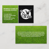 芝生気にサービスロゴ | 造園 | 芝刈機 名刺 (正面/裏面)