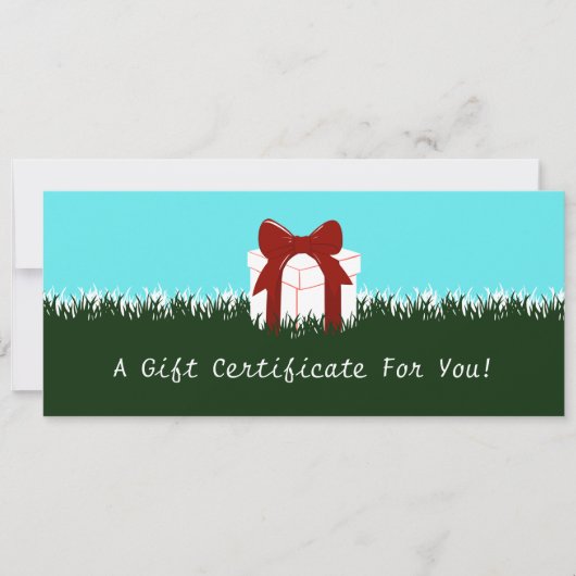 芝生気にサービス個人ノートギフト券 (正面)