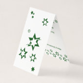 芝生気にサービス白 – 緑クリスマススターカード (裏面)