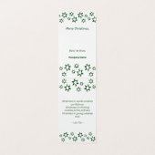 芝生気にサービス白 – 緑クリスマススターカード (内部フラット)