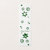 芝生気にサービス白 – 緑クリスマススターカード (外部フラット)