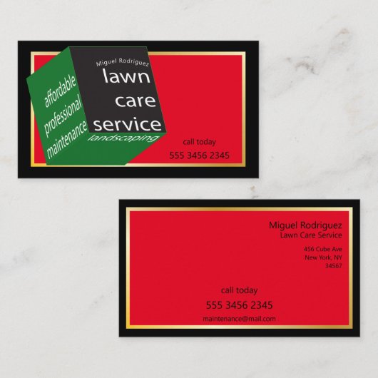 芝生気にサービス驚くべき新しい幾何学的キューブ 名刺 (正面/裏面)