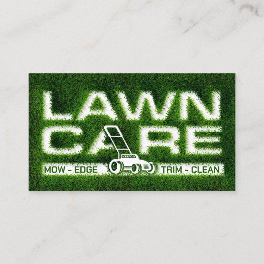 芝生気にサービス – 造園 名刺 (正面)