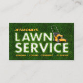 芝生気にサービス – 造園 名刺 (正面)