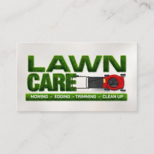 芝生気にサービス – 造園 名刺 (正面)