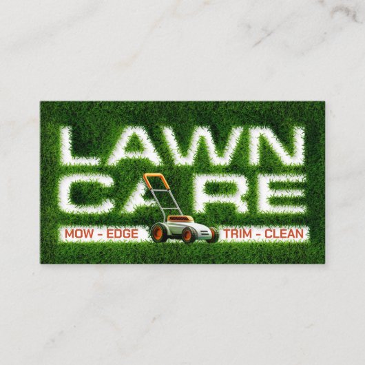 芝生気にサービス – 造園 名刺 (正面)