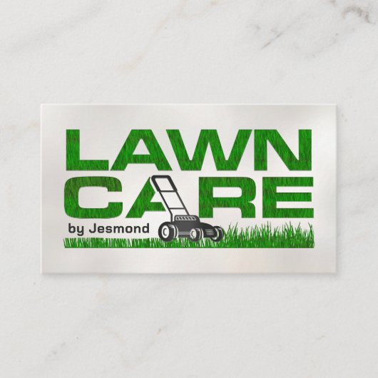 芝生気にサービス – 造園 名刺 (正面)