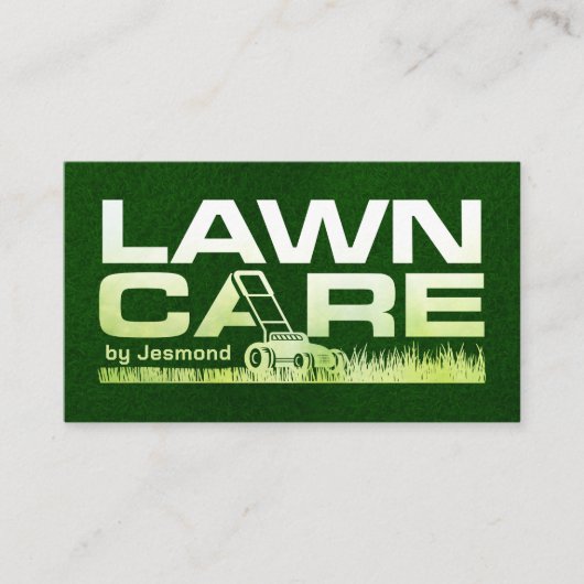芝生気にサービス – 造園 名刺 (正面)