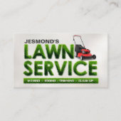 芝生気にサービス – 造園 名刺 (正面)