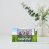 芝生気にサービス&造園（草原） コーリングカード (スタンド正面)