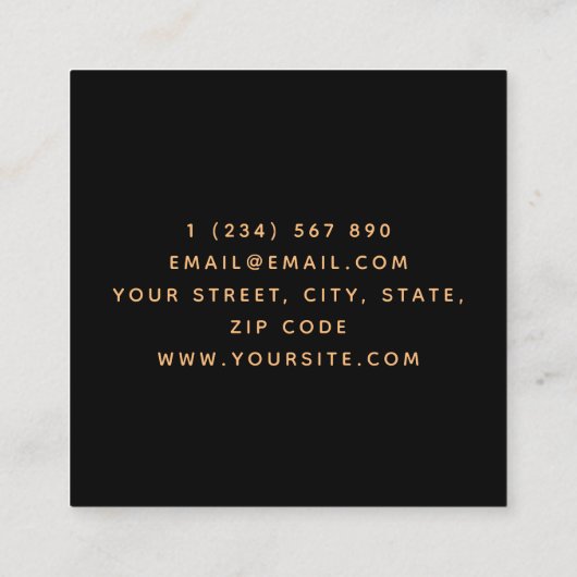 芝生気にサ鮮やかービクールング スクエア名刺 (裏面)