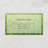芝生気にシンプルビジネスのロゴのミニマモダンリスト 名刺 (裏面)