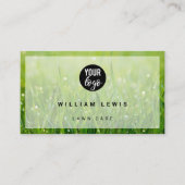 芝生気にシンプルビジネスのロゴのミニマモダンリスト 名刺 (正面)
