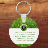 芝生気にシンプルビジネスロゴ キーホルダー (裏面)
