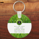 芝生気にシンプルビジネスロゴ キーホルダー (正面)