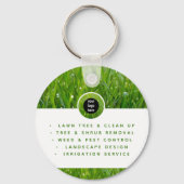 芝生気にシンプルビジネスロゴ キーホルダー (裏面)