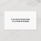 芝生気にシンプルヤード名刺 名刺 (裏面)