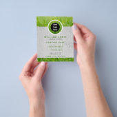 芝生気にシンプルロゴ造園 チラシ (手)