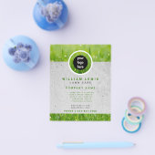 芝生気にシンプルロゴ造園 チラシ (シングル)