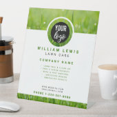 芝生気にシンプルロゴ造園 台座サイン (インサイチュ)