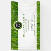 芝生気にシンプルロゴ造園 横断幕 (縦)