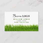 芝生気にシンプル造園モウイングビジネスロゴ 名刺 (正面)