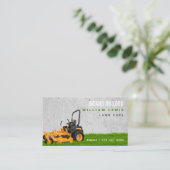 芝生気にシンプル造園モウイングビジネスロゴ 名刺 (スタンド正面)