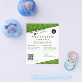 芝生気にシンプル造園ロゴ チラシ (シングル)