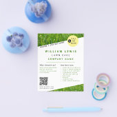 芝生気にシンプル造園芝刈り業 チラシ (シングル)