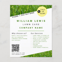 芝生気にシンプル造園芝刈り業 チラシ