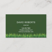 芝生気にスプリンクラロゴグリーングラス造園 名刺 (裏面)