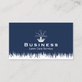 芝生気にスプリンクラロゴNavy Blue造園 名刺 (正面)