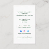 芝生気にツリーサービス造園ソーシャルメディア 名刺 (裏面)