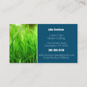 芝生気にブルーグリーングラス 名刺 (裏面)
