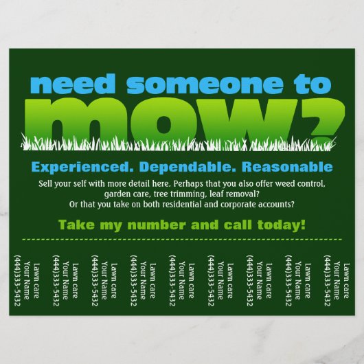 芝生気にモウグラスランドスキャパー チラシ (正面)