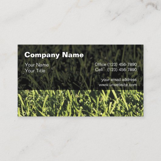 芝生気にモダン名刺 名刺 (正面)