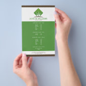 芝生気にモダン/造園グラスのロゴ白 チラシ (ハンドル)